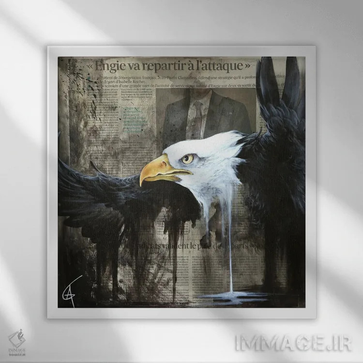 تابلو اُراو اثر آناگرُز - نمای قابدار سفید