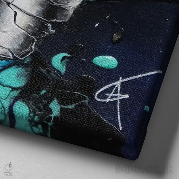 تابلو جِبرا اثر آناگرُز - نمای نزدیک بافت بوم