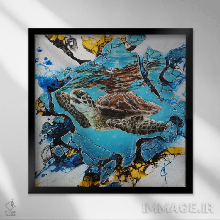 تابلو لاومه (حرف آخر نویسه خراب دارد) اثر آناگرُز - نمای قابدار مشکی