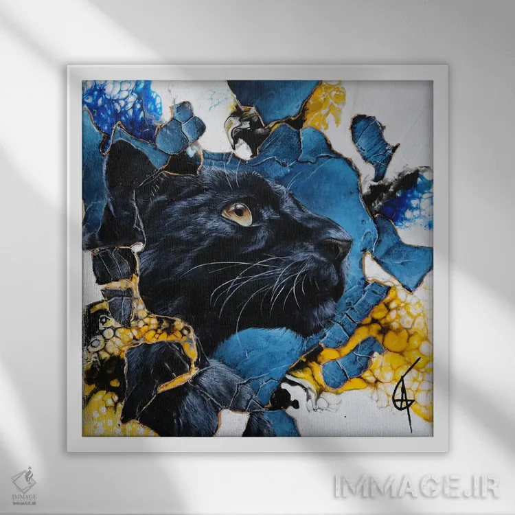 تابلو هیتام اثر آناگرُز - نمای قابدار سفید