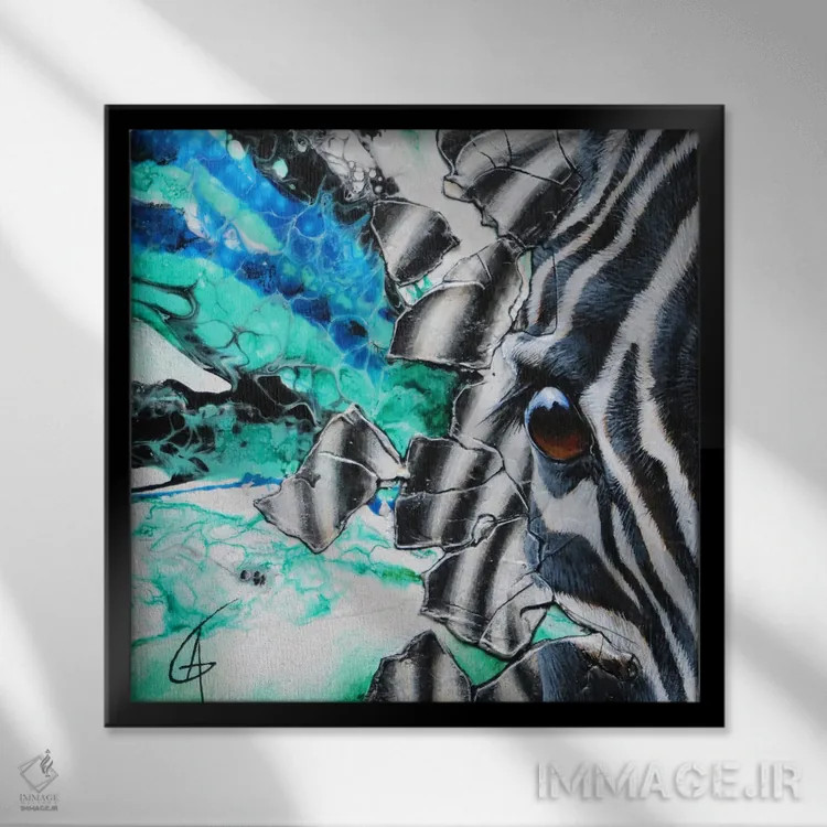 تابلو مایین اثر آناگرُز - نمای قابدار مشکی