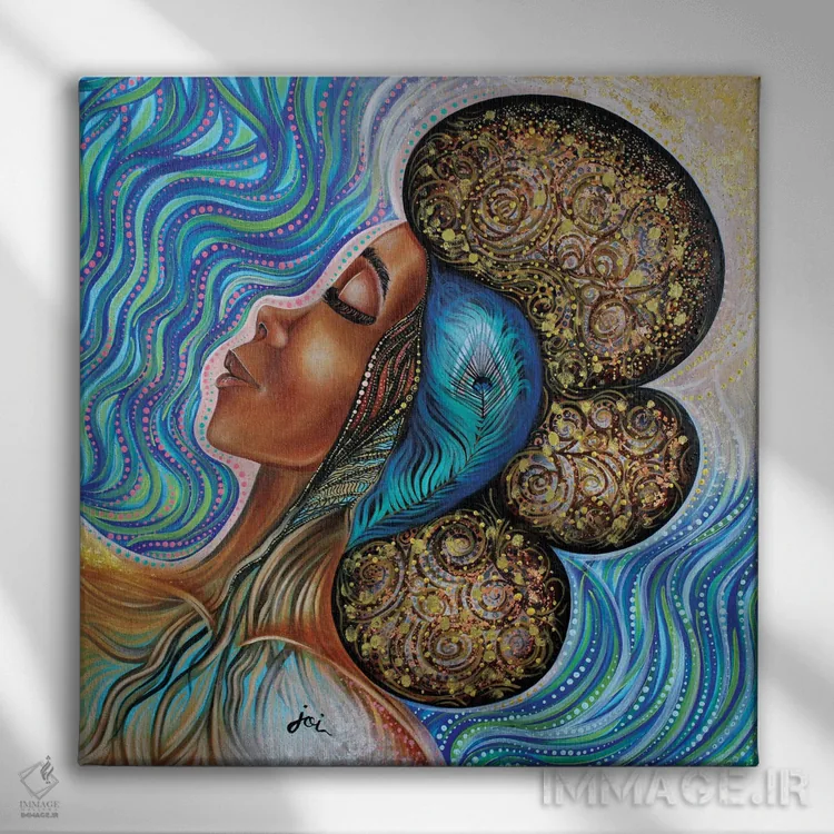 تابلو بارانهای آوریل گلهای می آورد (ضربالمثل) اثر اشلی جوی - نمای روبهرو روی دیوار