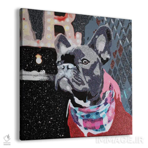 تابلو بیگی در لباس قرمز (ارجاع به بیگی اسمولز/رپر معروف) اثر جولی احمد - نمای پرسپکتیو محصول