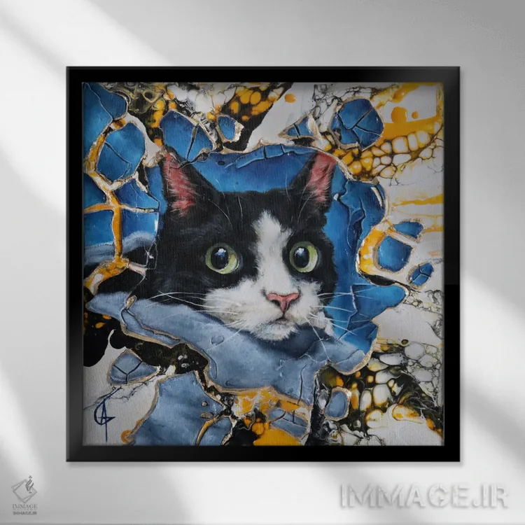 تابلو نیاوو اثر آناگرُز - نمای قابدار مشکی