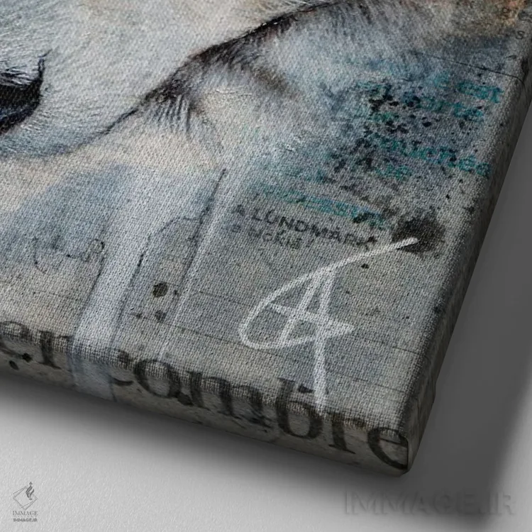 تابلو ایبهله اثر آناگرُز - نمای نزدیک بافت بوم