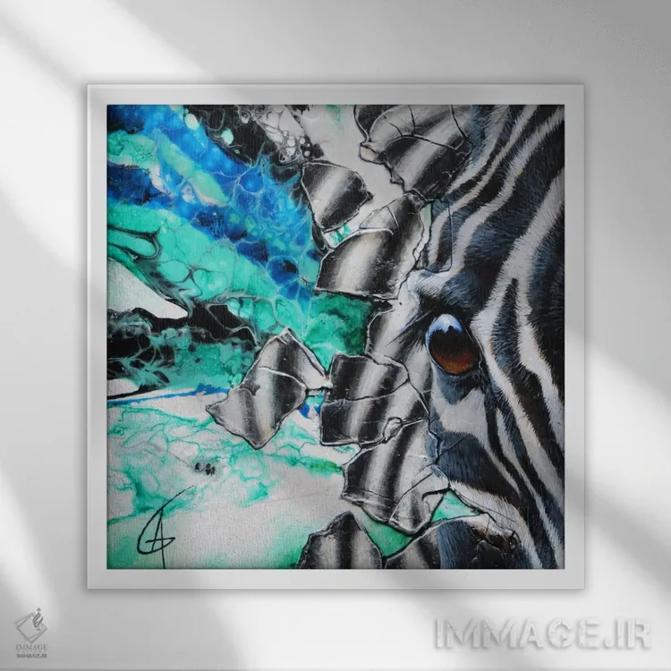 تابلو مایین اثر آناگرُز - نمای قابدار سفید