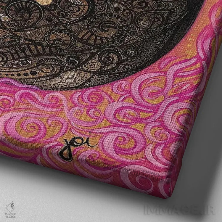 تابلو چه چیزی زیر کاپوت پخته میشود؟ (اصطلاح/طنز) اثر اشلی جوی - نمای نزدیک بافت بوم