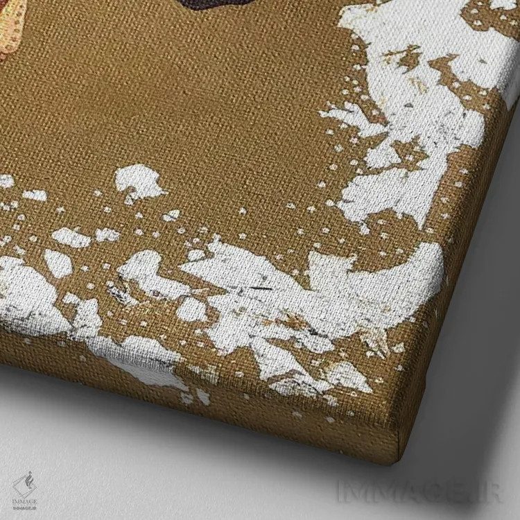 تابلو شاهین اثر اشلی جوی - نمای نزدیک بافت بوم