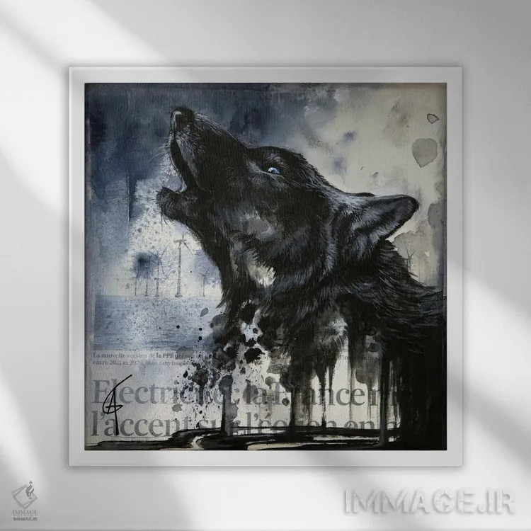 تابلو فارکاش اثر آناگرُز - نمای قابدار سفید