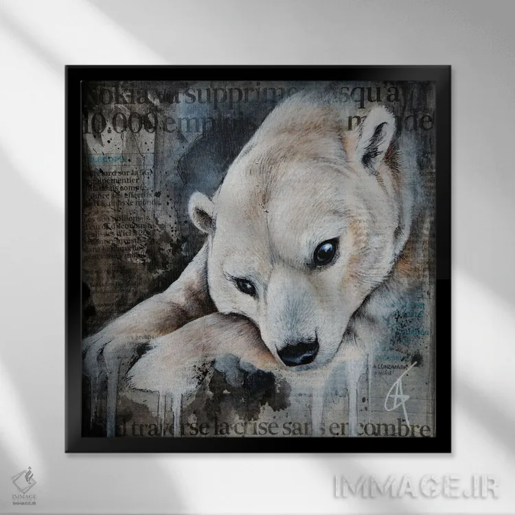 تابلو ایبهله اثر آناگرُز - نمای قابدار مشکی