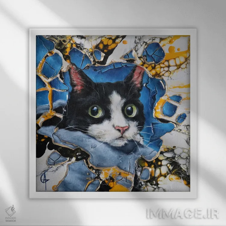 تابلو نیاوو اثر آناگرُز - نمای قابدار سفید