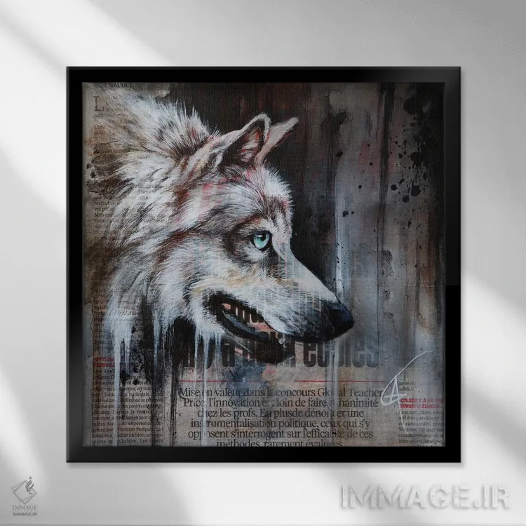 تابلو ایکوکو اثر آناگرُز - نمای قابدار مشکی