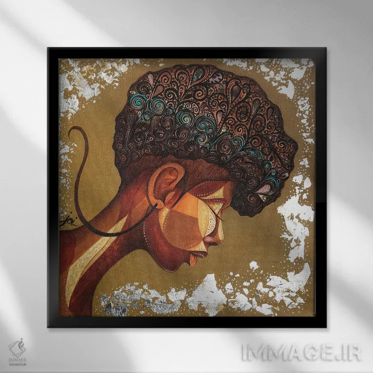 تابلو شاهین اثر اشلی جوی - نمای قابدار مشکی