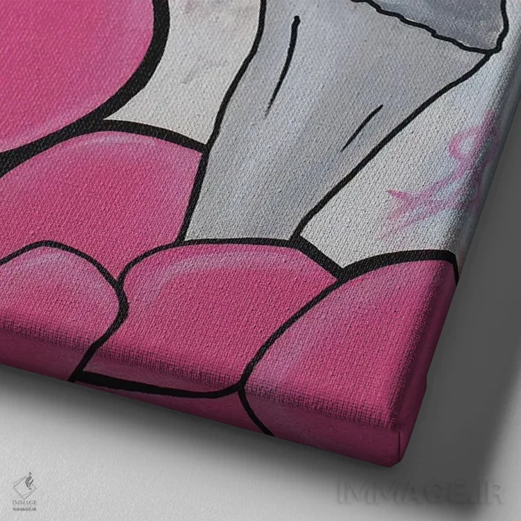 تابلو در هنر سرمایهگذاری کن اثر آرتاش هاکوبیان - نمای نزدیک بافت بوم