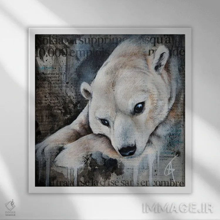 تابلو ایبهله اثر آناگرُز - نمای قابدار سفید