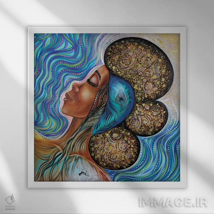 تابلو بارانهای آوریل گلهای می آورد (ضربالمثل) اثر اشلی جوی - نمای قابدار سفید