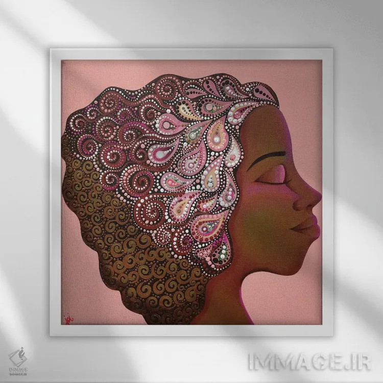 تابلو عشق مادرانه: مادر اثر اشلی جوی - نمای قابدار سفید