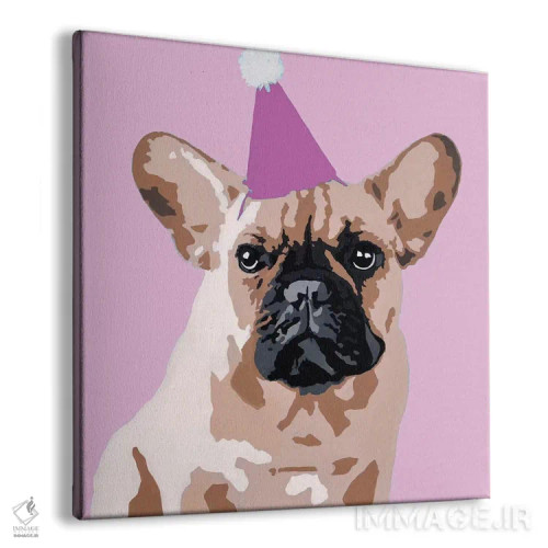 تابلو میلو روی زمینه صورتی اثر جولی احمد - نمای پرسپکتیو محصول