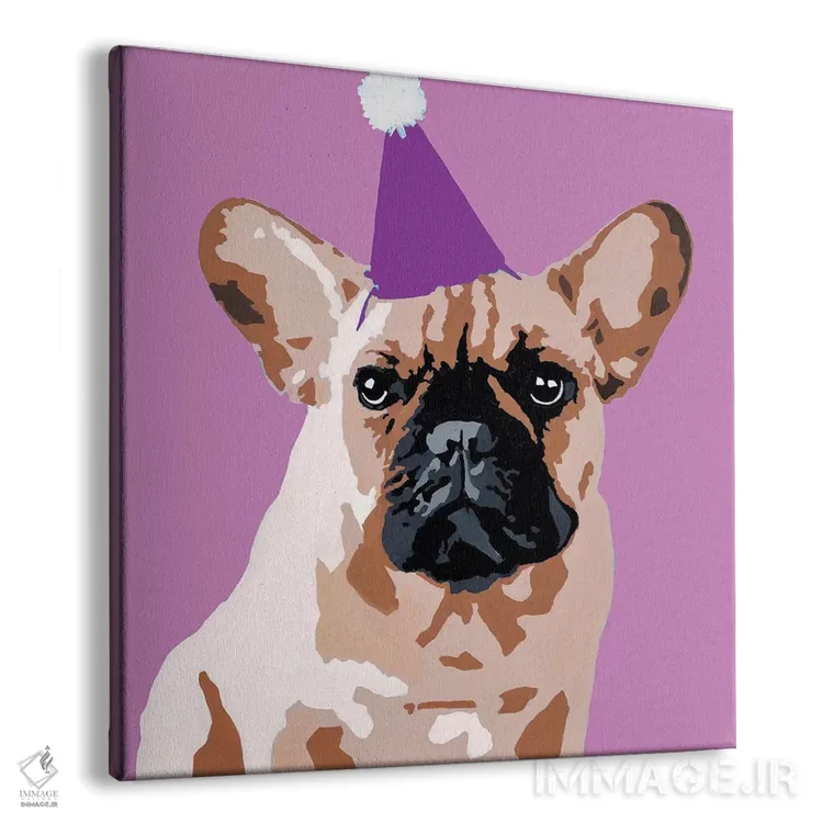 تابلو میلو روی بنفش اثر جولی احمد - نمای پرسپکتیو محصول