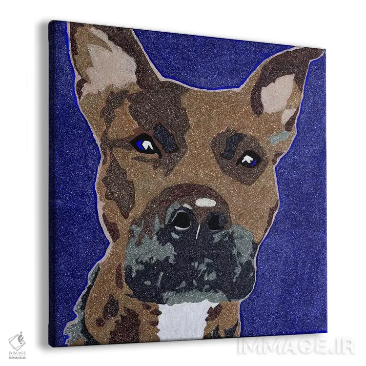تابلو پرینس سگ پیت بول (اسم سگ) اثر جولی احمد - نمای پرسپکتیو محصول