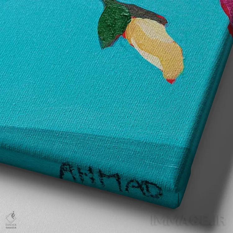 تابلو بیلی جین (نام معروف آهنگ) اثر جولی احمد - نمای نزدیک بافت بوم