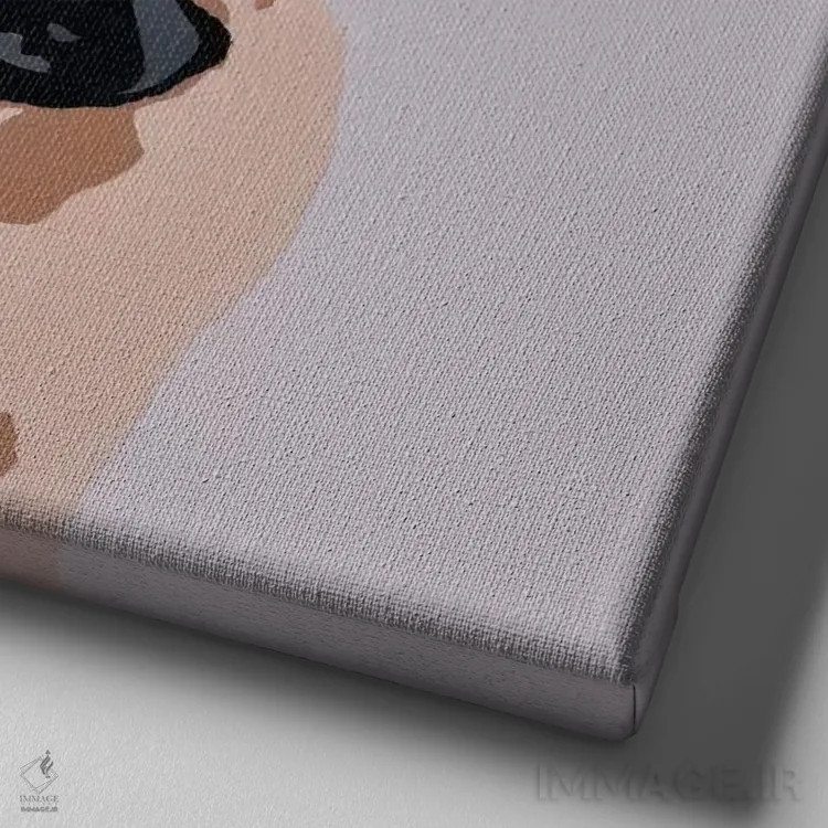 تابلو میلو خاکستری روشن (نام خاص یا رنگ) اثر جولی احمد - نمای نزدیک بافت بوم