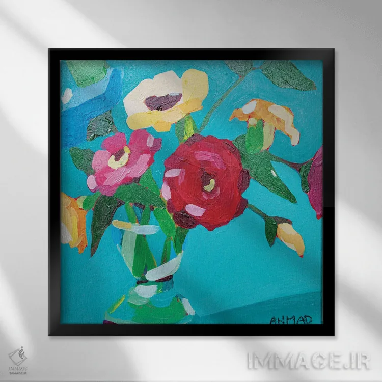 تابلو بیلی جین (نام معروف آهنگ) اثر جولی احمد - نمای قابدار مشکی