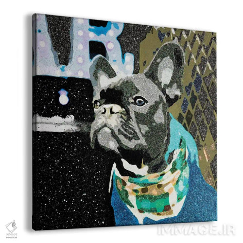 تابلو بیگی در آبی (اسم حیوان/عروسک) اثر جولی احمد - نمای پرسپکتیو محصول