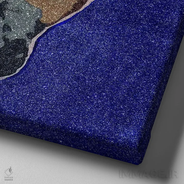 تابلو پرینس سگ پیت بول (اسم سگ) اثر جولی احمد - نمای نزدیک بافت بوم