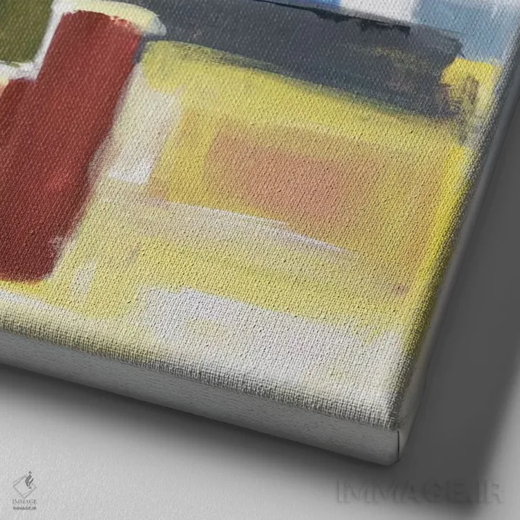 تابلو انتزاع معماری اثر جولی احمد - نمای نزدیک بافت بوم