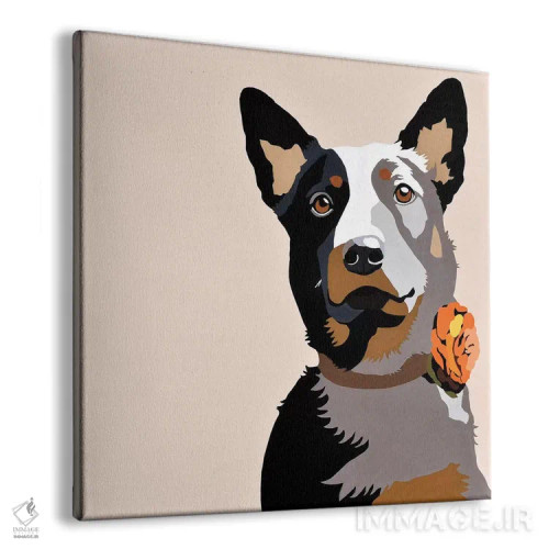 تابلو جاسپر نارنجی اثر جولی احمد - نمای پرسپکتیو محصول