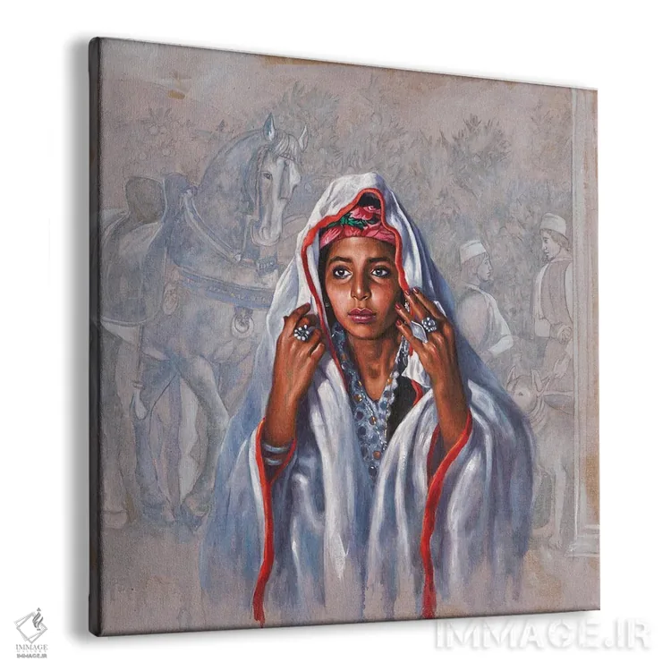 تابلو عایشه عروس جوان اثر علی حسون - نمای پرسپکتیو محصول