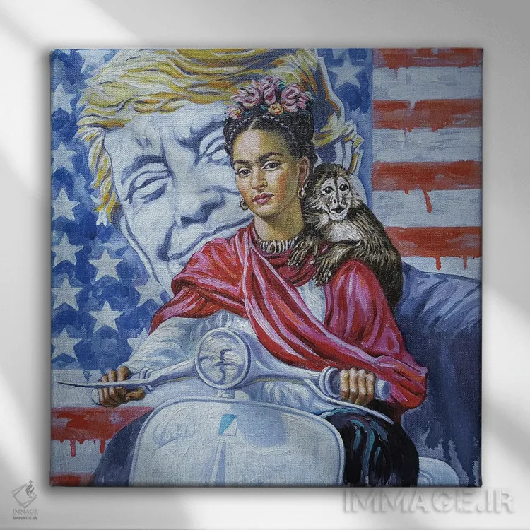 تابلو فقط برای یک روز اثر علی حسون - نمای روبهرو روی دیوار