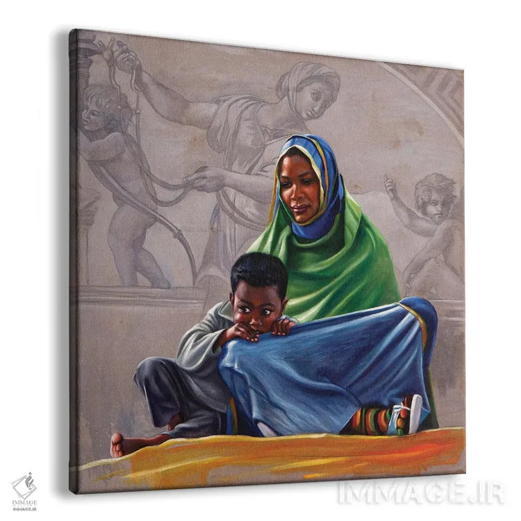 تابلو میانهروی/خویشتنداری (میتواند نام یا مفهوم باشد) اثر علی حسون - نمای پرسپکتیو محصول