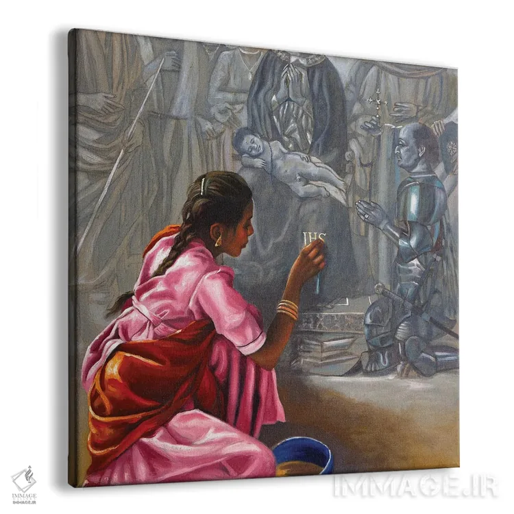 تابلو محراب بررا (اثر هنری معروف ایتالیایی) اثر علی حسون - نمای پرسپکتیو محصول