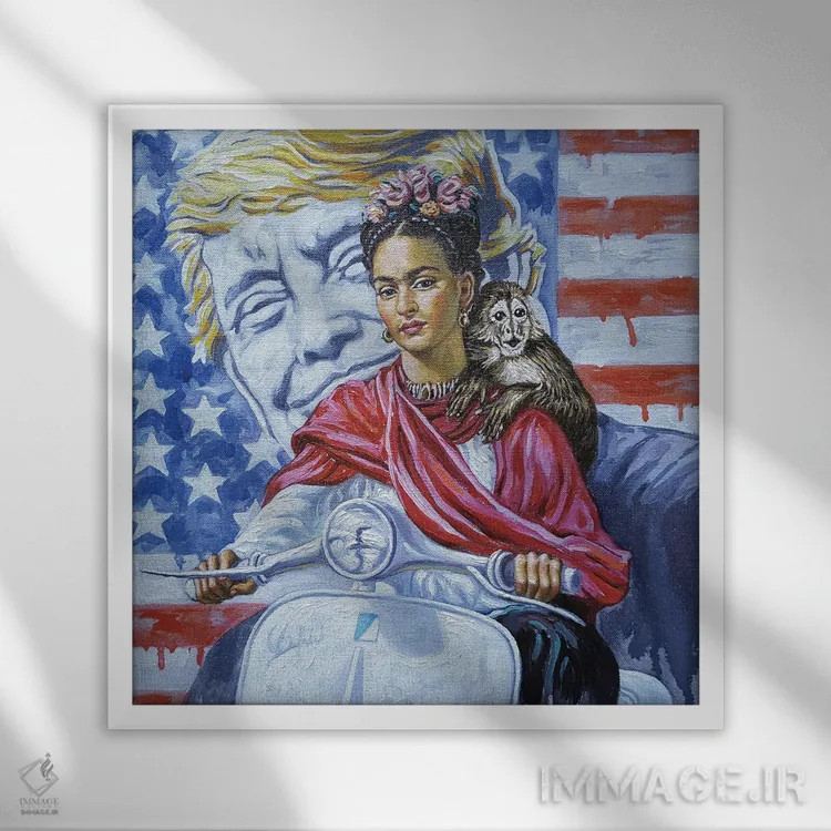 تابلو فقط برای یک روز اثر علی حسون - نمای قابدار سفید