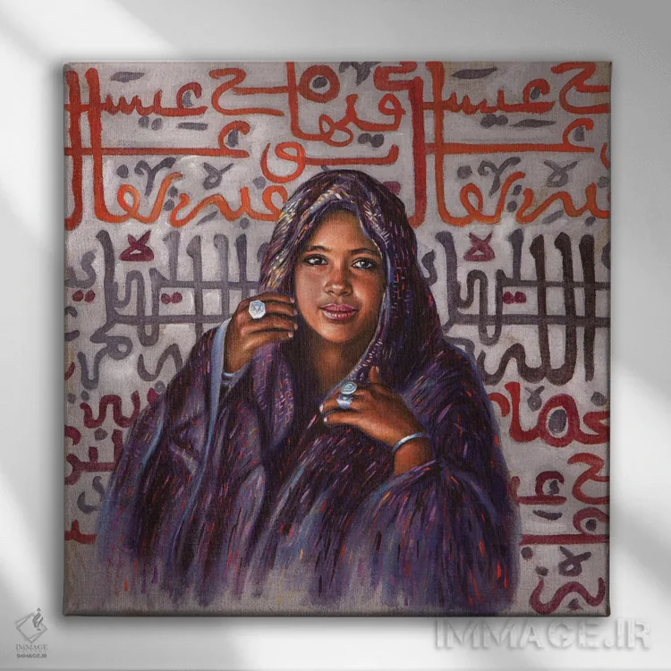 تابلو سارا اثر علی حسون - نمای روبهرو روی دیوار