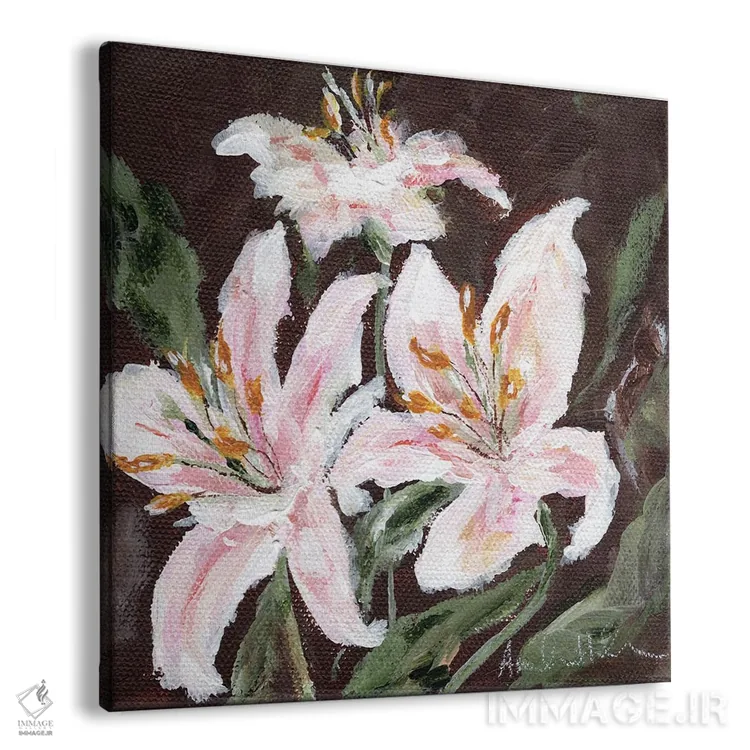 تابلو سه لیلیوم استارگیزر (نام گل) اثر آماندا هیلبرن - نمای پرسپکتیو محصول