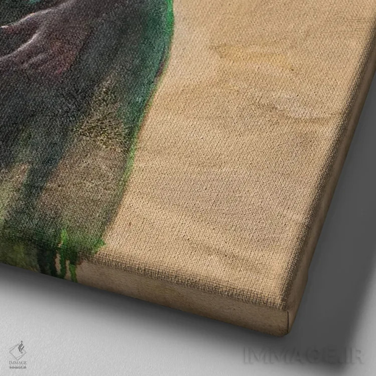 تابلو کاسه قرمز اثر علی حسون - نمای نزدیک بافت بوم