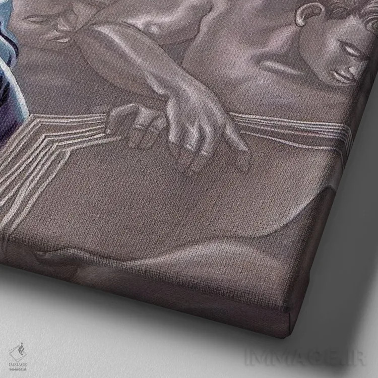 تابلو توماسو (اسم خاص، ایتالیایی) اثر علی حسون - نمای نزدیک بافت بوم