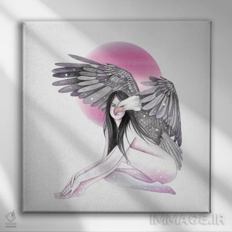 تابلو عقاب اثر آندریا هرنیاک - نمای روبهرو روی دیوار