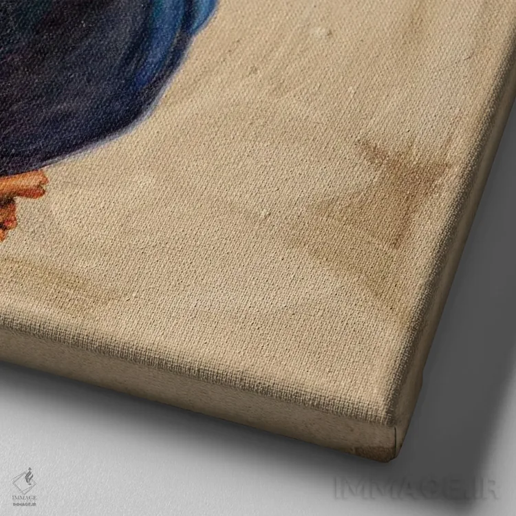 تابلو خواننده (ایتالیایی/اسم خاص) اثر علی حسون - نمای نزدیک بافت بوم