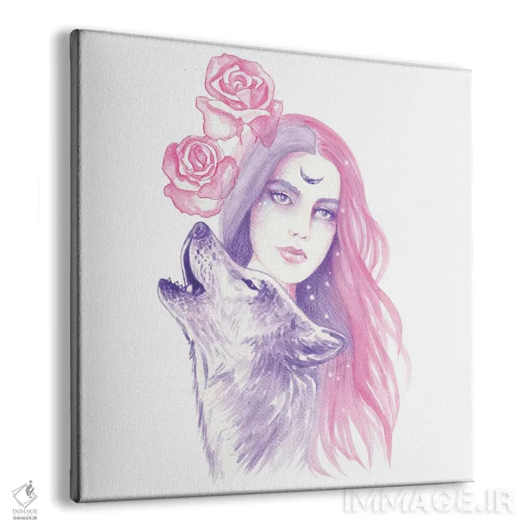 تابلو رزهای وحشی اثر آندریا هرنیاک - نمای پرسپکتیو محصول