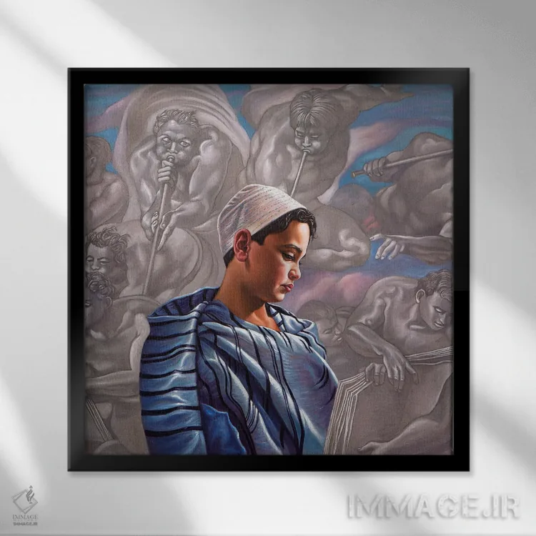 تابلو توماسو (اسم خاص، ایتالیایی) اثر علی حسون - نمای قابدار مشکی