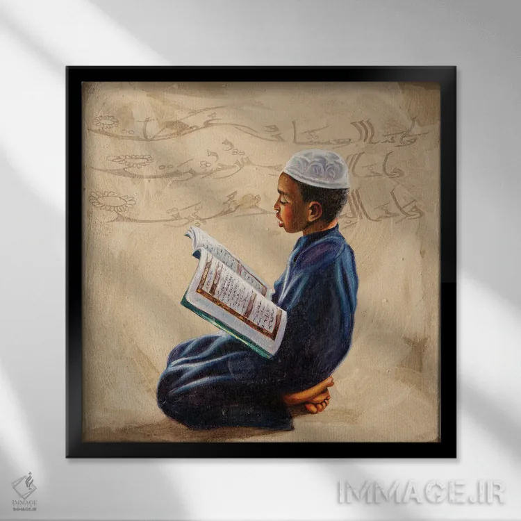 تابلو خواننده (ایتالیایی/اسم خاص) اثر علی حسون - نمای قابدار مشکی