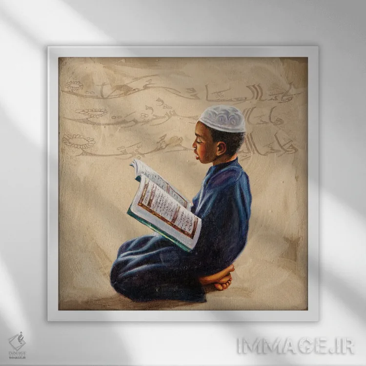 تابلو خواننده (ایتالیایی/اسم خاص) اثر علی حسون - نمای قابدار سفید