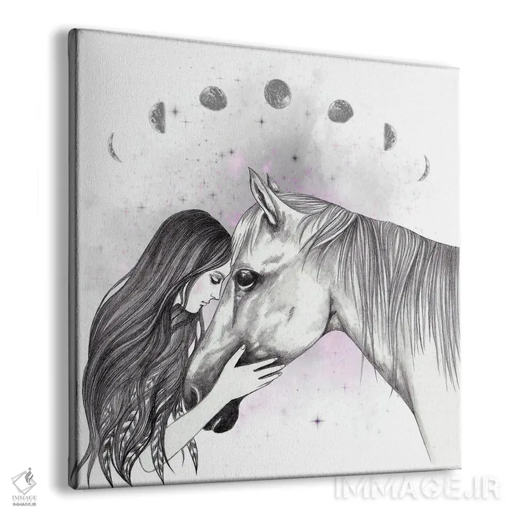 تابلو اسب و من اثر آندریا هرنیاک - نمای پرسپکتیو محصول