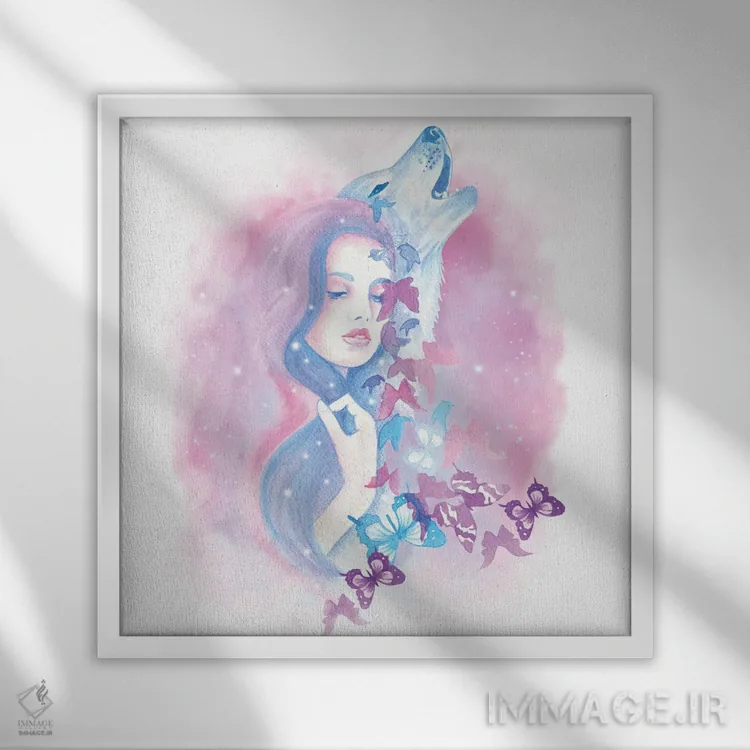 تابلو همهٔ ستارگان اثر آندریا هرنیاک - نمای قابدار سفید