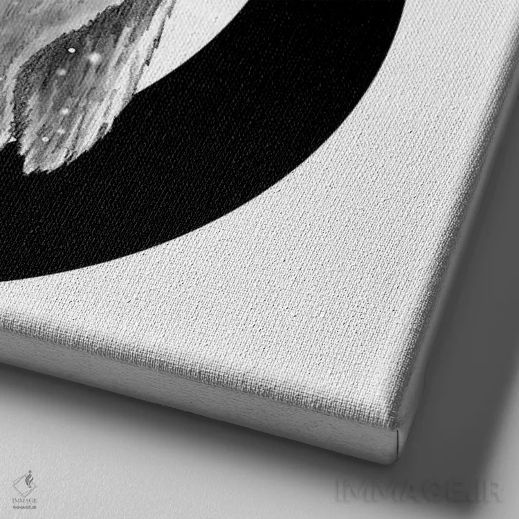 تابلو تنها شکوفه بزن اثر آندریا هرنیاک - نمای نزدیک بافت بوم