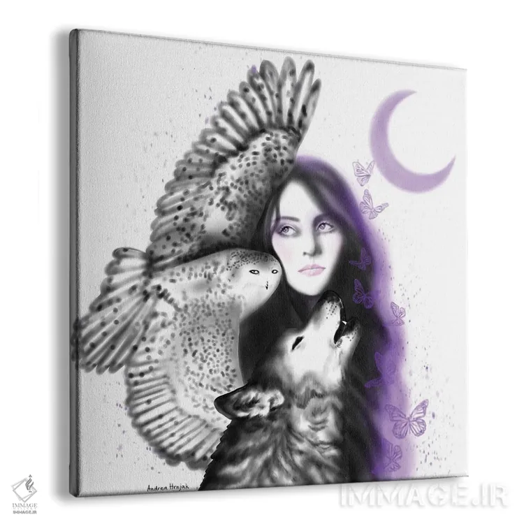 تابلو رویای ماه اثر آندریا هرنیاک - نمای پرسپکتیو محصول